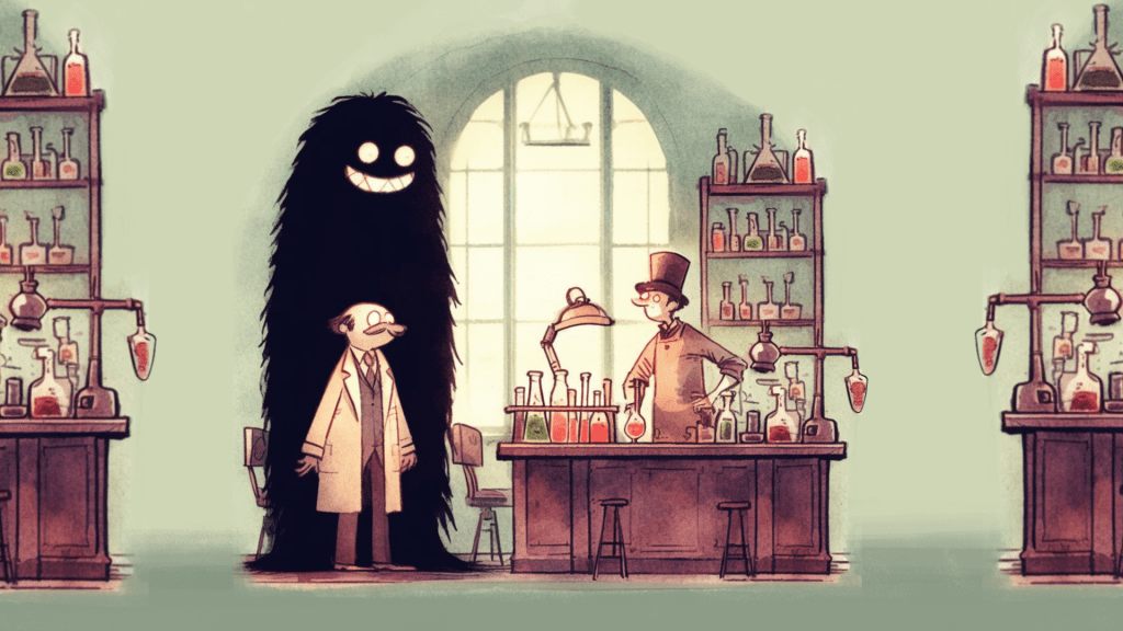 El Dr. Jekyll y Mr. Hide en su estudio